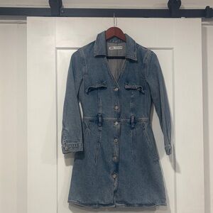 Zara Classic Blue Jean Dress Jacket